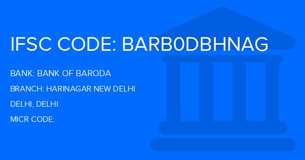 Bank Of Baroda (BOB) Harinagar New Delhi Branch IFSC Code