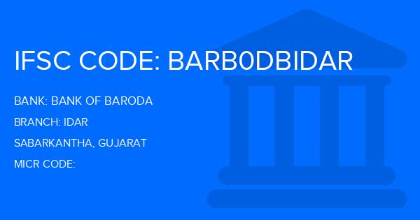 Bank Of Baroda (BOB) Idar Branch IFSC Code