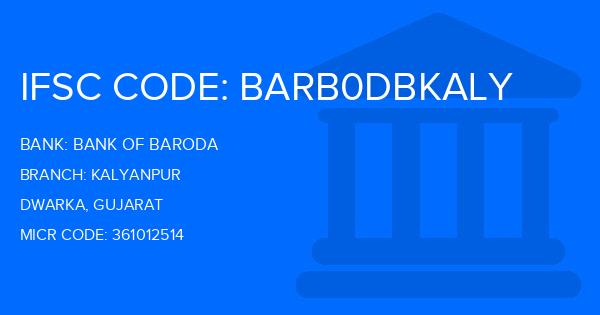 Bank Of Baroda (BOB) Kalyanpur Branch IFSC Code