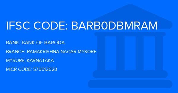 Bank Of Baroda (BOB) Ramakrishna Nagar Mysore Branch IFSC Code