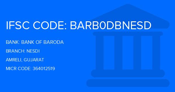 Bank Of Baroda (BOB) Nesdi Branch IFSC Code