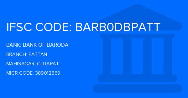 Bank Of Baroda (BOB) Pattan Branch IFSC Code