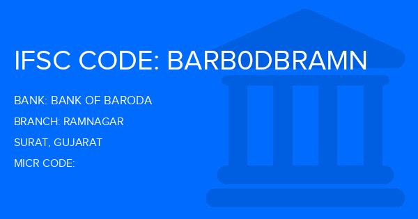 Bank Of Baroda (BOB) Ramnagar Branch IFSC Code