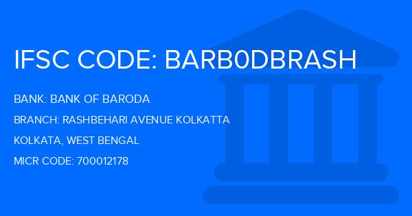 Bank Of Baroda (BOB) Rashbehari Avenue Kolkatta Branch IFSC Code