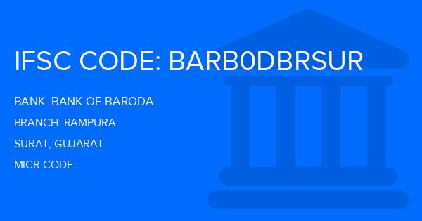 Bank Of Baroda (BOB) Rampura Branch IFSC Code