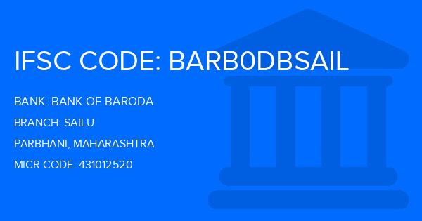 Bank Of Baroda (BOB) Sailu Branch IFSC Code