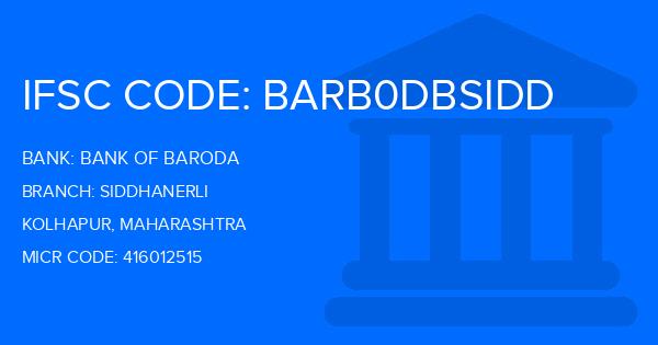 Bank Of Baroda (BOB) Siddhanerli Branch IFSC Code