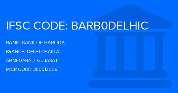Bank Of Baroda (BOB) Delhi Chakla Branch IFSC Code