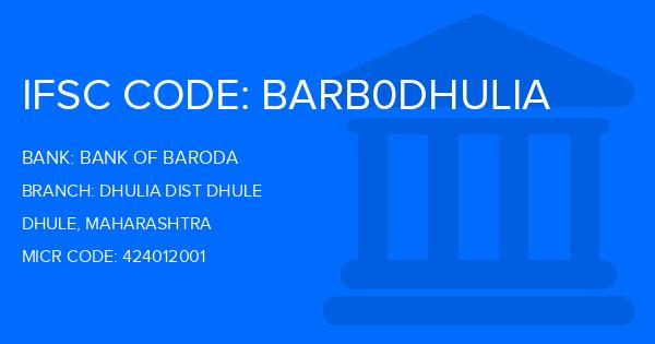 Bank Of Baroda (BOB) Dhulia Dist Dhule Branch IFSC Code