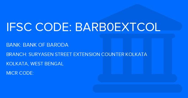 Bank Of Baroda (BOB) Suryasen Street Extension Counter Kolkata Branch IFSC Code