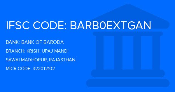 Bank Of Baroda (BOB) Krishi Upaj Mandi Branch IFSC Code
