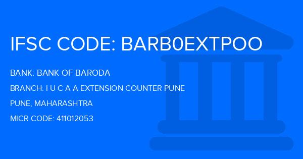 Bank Of Baroda (BOB) I U C A A Extension Counter Pune Branch IFSC Code