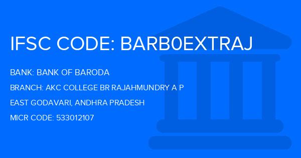 Bank Of Baroda (BOB) Akc College Br Rajahmundry A P Branch IFSC Code