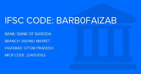 Bank Of Baroda (BOB) Vishnu Market Branch IFSC Code