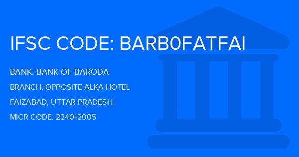Bank Of Baroda (BOB) Opposite Alka Hotel Branch IFSC Code