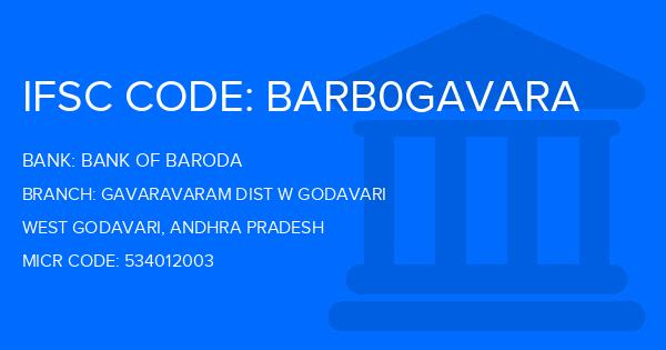 Bank Of Baroda (BOB) Gavaravaram Dist W Godavari Branch IFSC Code