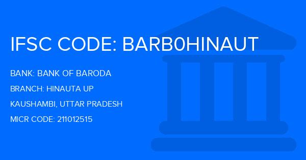 Bank Of Baroda (BOB) Hinauta Up Branch IFSC Code