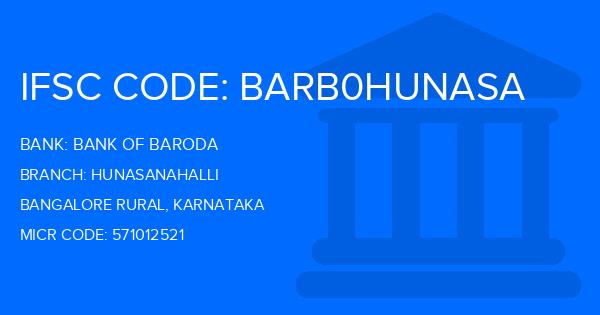 Bank Of Baroda (BOB) Hunasanahalli Branch IFSC Code