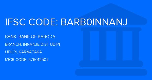 Bank Of Baroda (BOB) Innanje Dist Udipi Branch IFSC Code