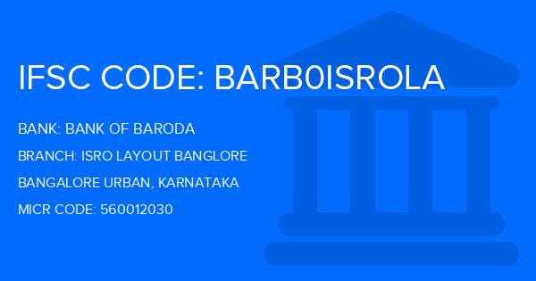 Bank Of Baroda (BOB) Isro Layout Banglore Branch IFSC Code