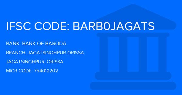 Bank Of Baroda (BOB) Jagatsinghpur Orissa Branch IFSC Code