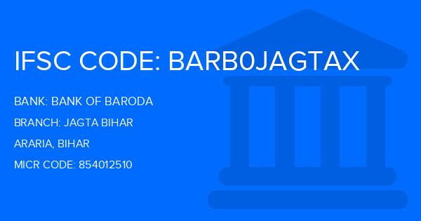 Bank Of Baroda (BOB) Jagta Bihar Branch IFSC Code