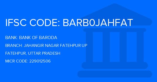 Bank Of Baroda (BOB) Jahangir Nagar Fatehpur Up Branch IFSC Code
