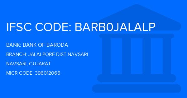 Bank Of Baroda (BOB) Jalalpore Dist Navsari Branch IFSC Code