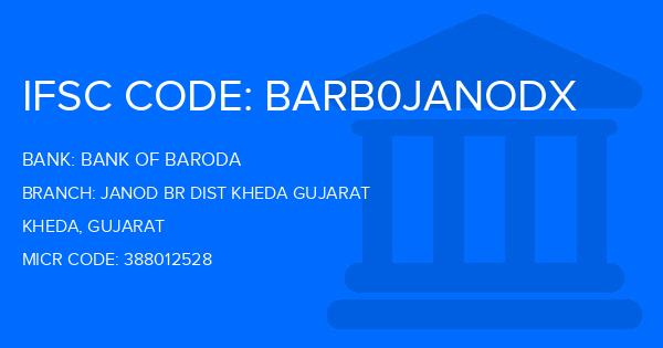 Bank Of Baroda (BOB) Janod Br Dist Kheda Gujarat Branch IFSC Code