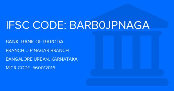 Bank Of Baroda (BOB) J P Nagar Branch