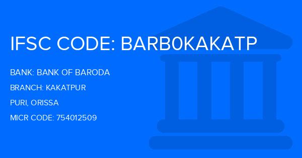 Bank Of Baroda (BOB) Kakatpur Branch IFSC Code