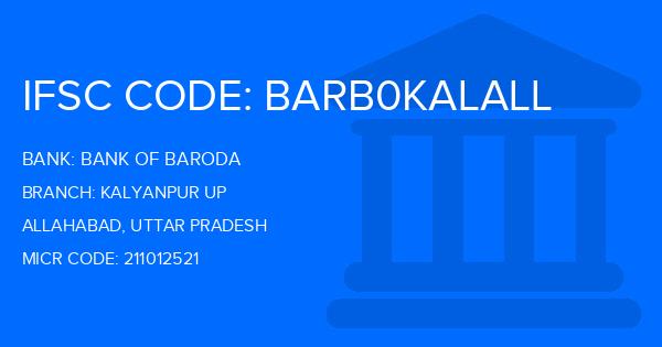 Bank Of Baroda (BOB) Kalyanpur Up Branch IFSC Code