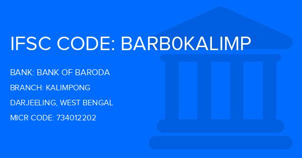 Bank Of Baroda (BOB) Kalimpong Branch IFSC Code