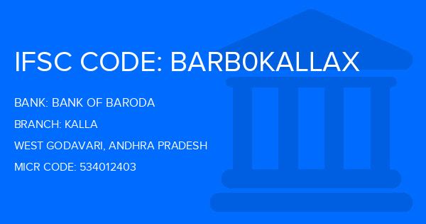 Bank Of Baroda (BOB) Kalla Branch IFSC Code