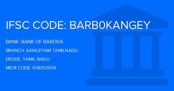 Bank Of Baroda (BOB) Kangeyam Tamilnadu Branch IFSC Code