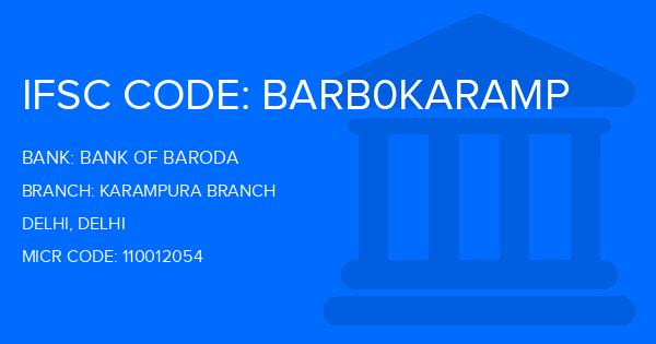 Bank Of Baroda (BOB) Karampura Branch