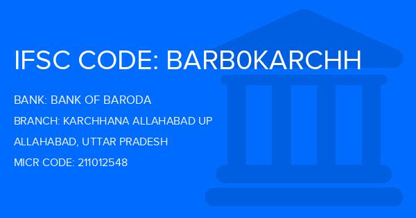 Bank Of Baroda (BOB) Karchhana Allahabad Up Branch IFSC Code