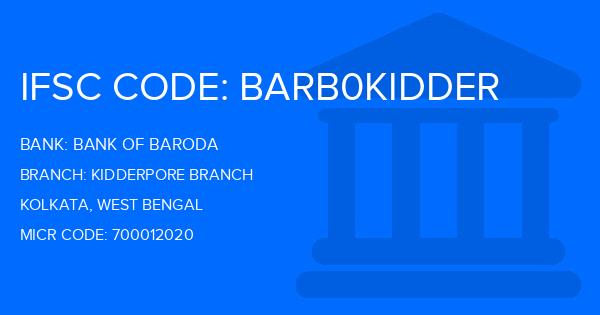 Bank Of Baroda (BOB) Kidderpore Branch
