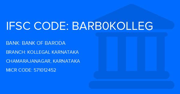 Bank Of Baroda (BOB) Kollegal Karnataka Branch IFSC Code