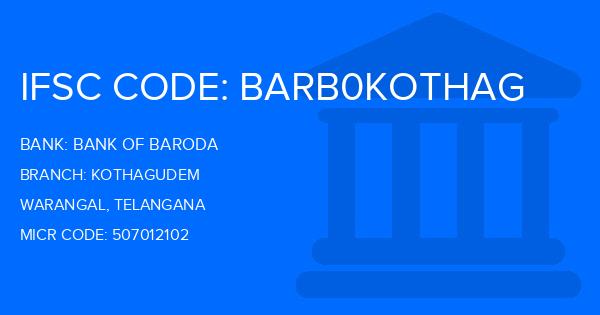 Bank Of Baroda (BOB) Kothagudem Branch IFSC Code