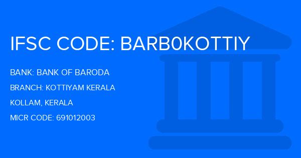 Bank Of Baroda (BOB) Kottiyam Kerala Branch IFSC Code