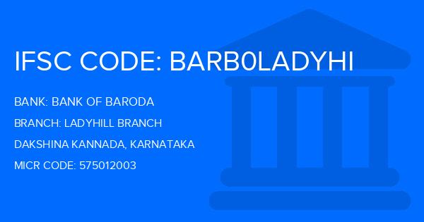 Bank Of Baroda (BOB) Ladyhill Branch