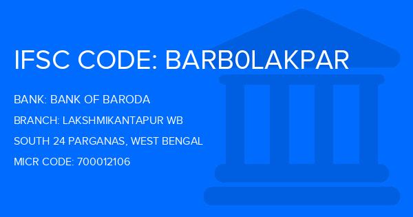 Bank Of Baroda (BOB) Lakshmikantapur Wb Branch IFSC Code