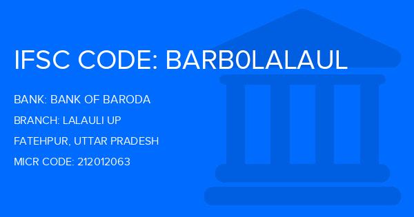 Bank Of Baroda (BOB) Lalauli Up Branch IFSC Code