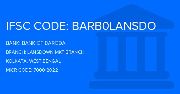 Bank Of Baroda (BOB) Lansdown Mkt Branch