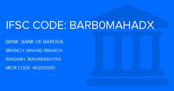 Bank Of Baroda (BOB) Mahad Branch