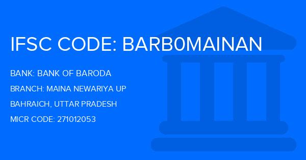 Bank Of Baroda (BOB) Maina Newariya Up Branch IFSC Code