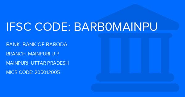 Bank Of Baroda (BOB) Mainpuri U P Branch IFSC Code
