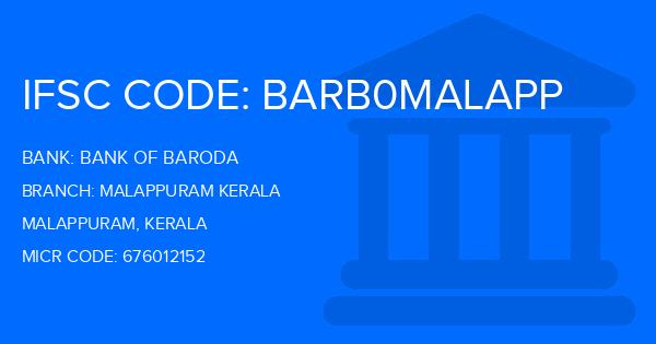 Bank Of Baroda (BOB) Malappuram Kerala Branch IFSC Code