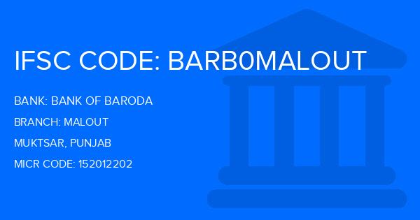 Bank Of Baroda (BOB) Malout Branch IFSC Code